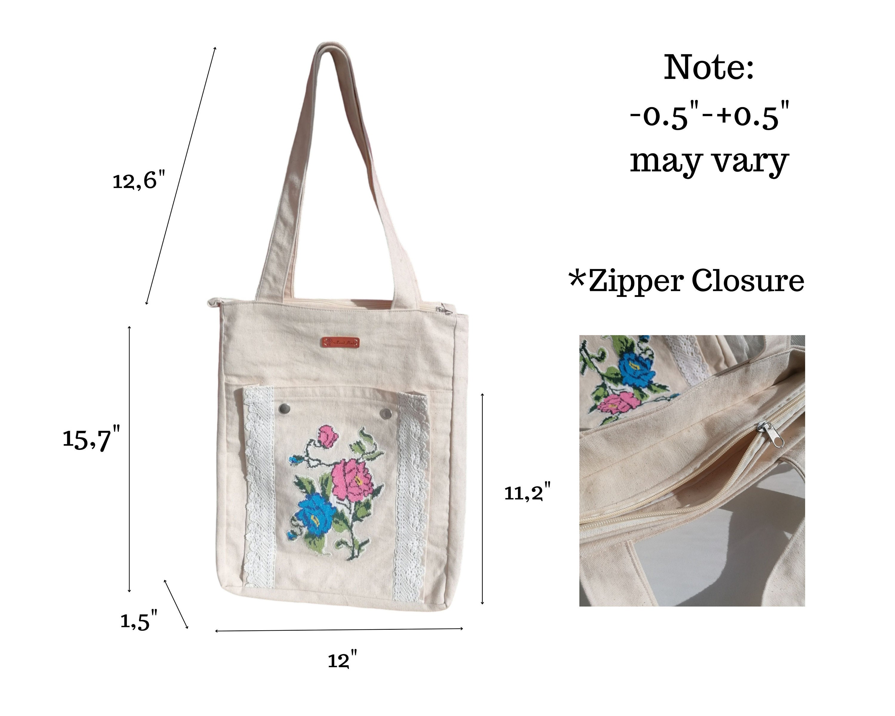 バッグ ARTS & CRAFTS LINEN CANVAS TOTE Canvas Tote Bag Natural Crafting Tote Bag Handmade