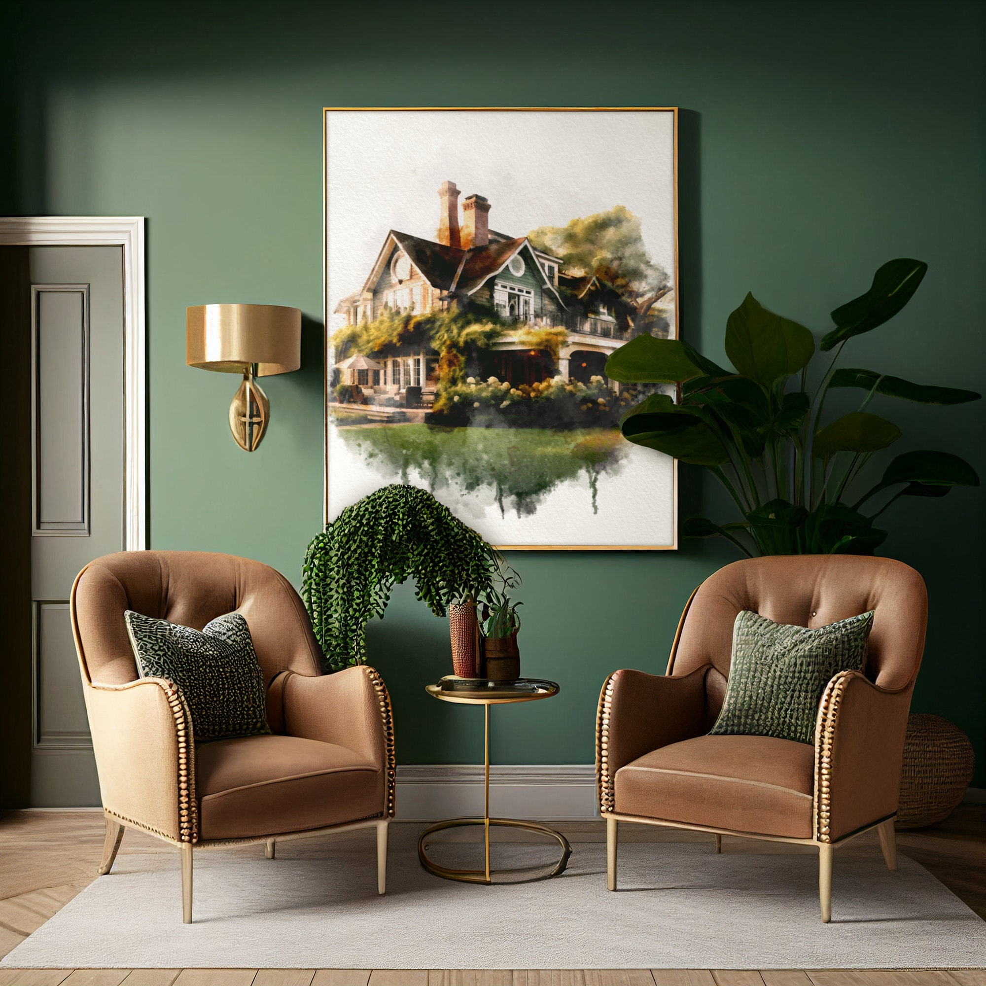 Personalized House Painting – Custom Watercolor Home Portrait, New Home ...