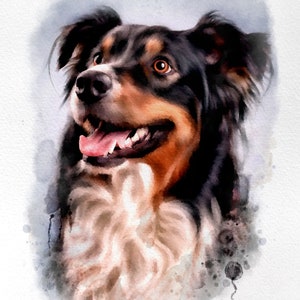 Custom Cat Portrait,Dog Portrait ,Digital Custom Watercolor Pet Portrait, Animal Portrait, Personalized Cat Portrait, Personalized Gift