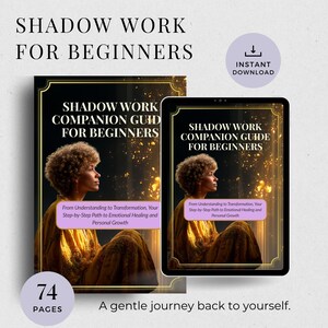 Caderno de exercícios Shadow, guia complementar, diário para iniciantes, PDF para impressão e digital, caderno de autodescoberta, saúde mental da criança interior