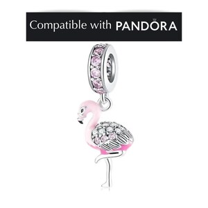 Lot De 6 Connecteurs Breloques Flamant Rose (flamingo) Argenté 21x10mm – Sans Nickel – Neuf