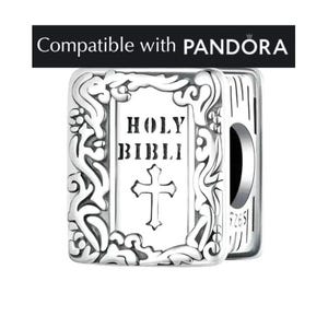 Bibel Anhänger in Sterling Silber: Pandora Kompatibel Christian Anhänger Schmuck für Armbänder und Halsketten