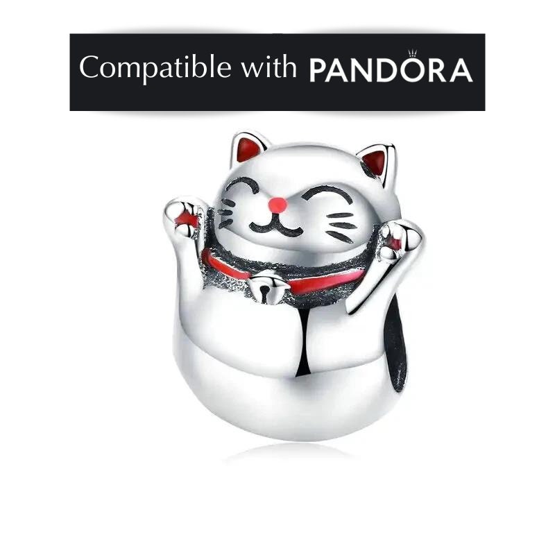 パンドラ Cute Fortune Cat Charm