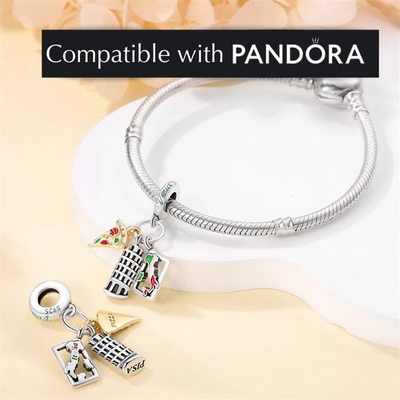 Italy Charm Sterling Silver Travel Charm for Pandora Bracelet