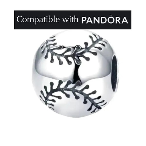 Baseball Charm in Sterling Silver: Pandora Compatible Sport