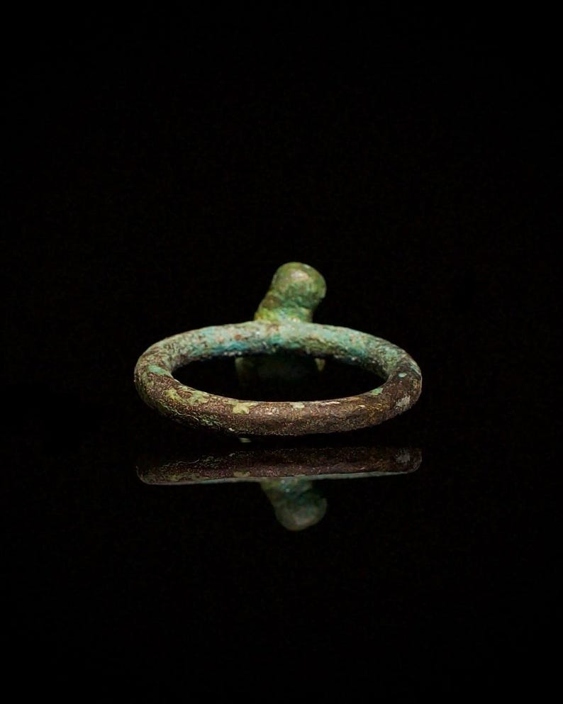 Ancient Roman “fascinus” Ring – Bronze Phallic Amulet Against the Evil ...