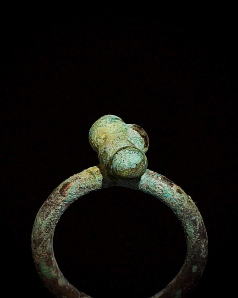 Fascinus Rome Ancient Roman “fascinus” Ring – Bronze Phallic Amulet Against the Evil ...