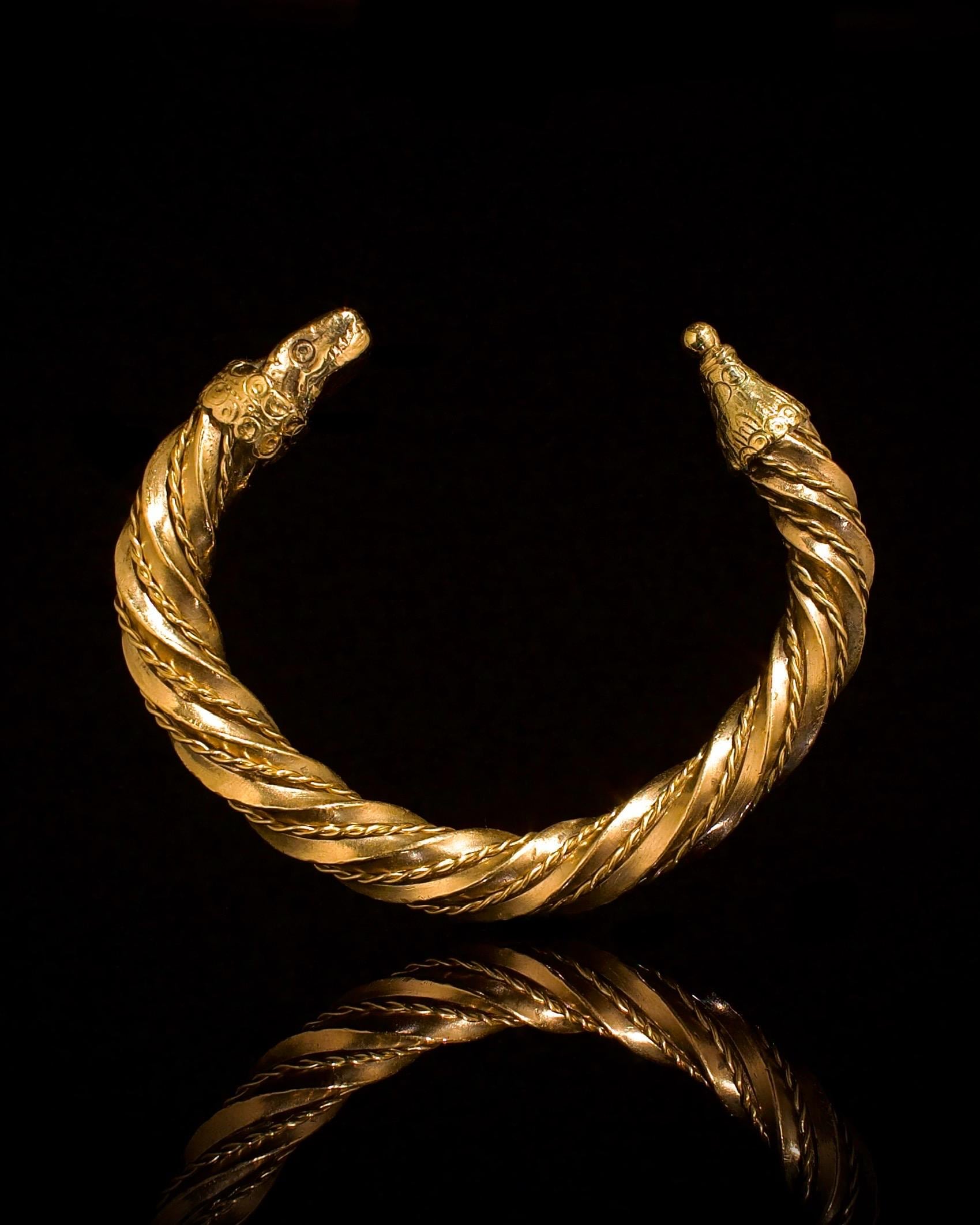 Braccialetto incernierato alla moda con serpente d'argento vintage 7 pollici - CB11 - Italia