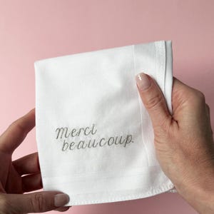 MERCI BEAUCOUP | mouchoir en tissu | idée cadeau | Durable | Élégant