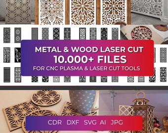 10000+ Decorative Laser Cut Vector Mega Bundle, CNC Plasma Files, Panel, Wall Art, Room Divider, Door Model, Decor Digital Download SVG