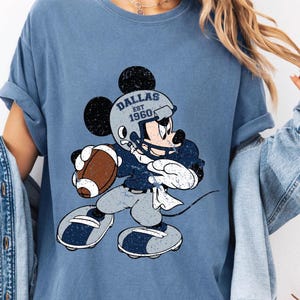 All Fooball teams AVAILABLE, Custom Vintage football inspired Mickey Mouse Tshirt, men, women, kids, toddlers Football, Disney Football tee