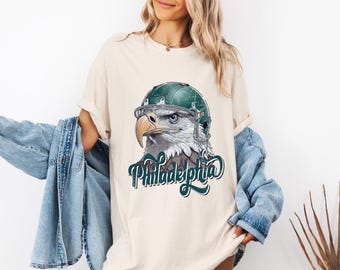 Comfort Colors,Philadelphia Football Shirt, Phillies Football Shirt Vintage Style Bold Eagle Graphic Tee,Game Day, Sundays are for the Birds