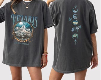 Acotar Velaris TShirt, Velaris City of Starlight Two-Sided Shirt, Court of Dreams, The Night Court, SJM Merch Shirt, Velaris Bookish