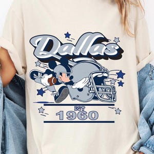 For All Football teams Custom Retro  Mickey Football Mouse Tshirt, Vintage style men, women, kids, toddlers, Disney Shirt Football tee gift