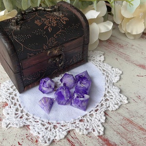 Purple sky dice set