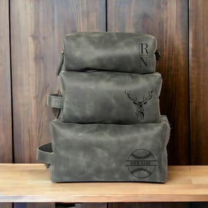Kit Dopp de couro personalizado, bolsa de higiene pessoal de couro personalizada, presente de Natal, kit Dopp personalizado, presente para marido, presente personalizado, presente para homem.