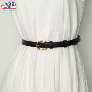 Women&#39;s Black Tanned Leather Belt, Genuine Cow Leather Belt, Women&#39;s Leather Waist Belt, Gifts For Her, Unique Gifts, Classic Casual Belt