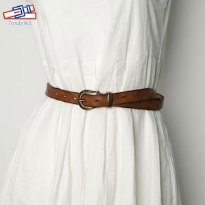 Handmade Genuine Cow Leather Belt , Women&#39;s Leather Waist Belt, Cowhide Belt, Best Gift For Her, Unique Wedding Gifts, Classic Casual Belt,