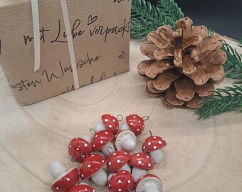 Ceramic miniature mushroom / fly agaric
