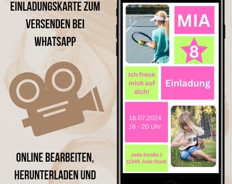 digital invitation | digital invitation WhatsApp | birthday invitation | WhatsApp invitation | digital birthday invitation | 8th birthday