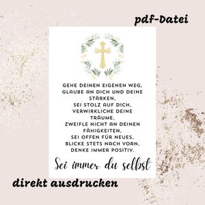 Confirmation | Gift | PDF file | Communion | Confirmation | Confirmation quote | Instant download | PDF | Quote as image | Image