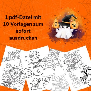 Halloween coloring pages | Halloween | pdf file | color in | coloring book | color template | immediate download | PDF | coloring templates | print