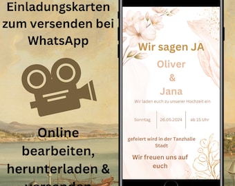 Digitale Einladung Hochzeit | Hochzeitseinladung WhatsApp | Hochzeitseinladung Digital | Digitale Einladung Hochzeit| Einladung zur Hochzeit