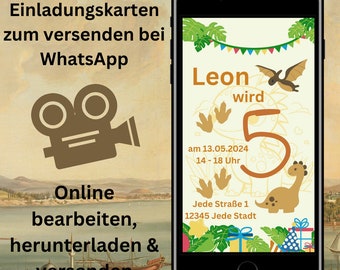 Digital inbjudan | Digital inbjudan via WhatsApp | Födelsedagsinbjudan | Inbjudan via WhatsApp | Digital födelsedagsinbjudan | 5-årsdag