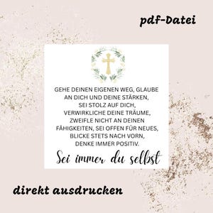 Confirmation | Gift | PDF file | Communion | Confirmation | Confirmation quote | Instant download | PDF | Quote as image | Image