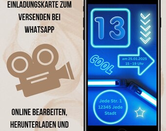 digital invitation | digital invitation WhatsApp | birthday invitation | WhatsApp invitation | digital birthday invitation | 13th birthday