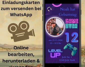 Digital inbjudan | Digital inbjudan via WhatsApp | Födelsedagsinbjudan | Inbjudan via WhatsApp | Digital födelsedagsinbjudan | 12-årsdag