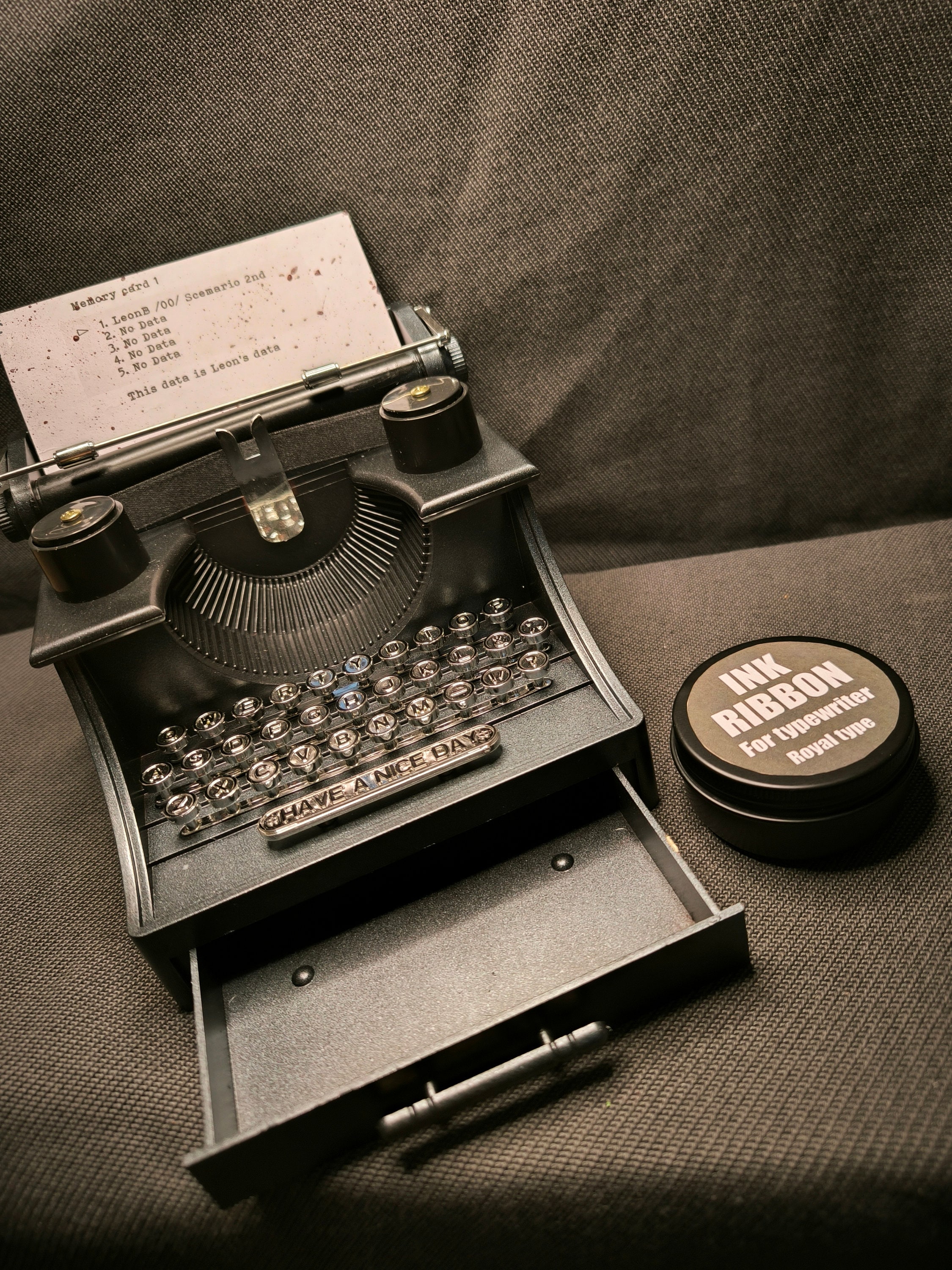 Type Writer Box Ink Ribbon Tin Typewriter Decor Resident Evil Typewriter Music Box ...