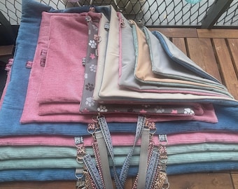 Personalisierte Hundedecke für unterwegs – Softshell & Cord – kuscheliges Hundebett, Hundekissen, Hundeplatz – Geschenkidee