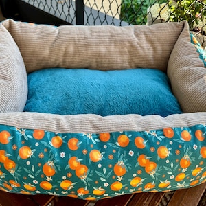 Hundebett in verschiedenen Designs – Baumwolle & Fleece/Breitcord – Hundekissen, Hundekorb, Schlafplatz, Hundeliegefläche, Geschenkidee
