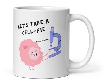 Cellfie Science Mug – Biology Teacher Gift, PhD Student, STEM - 11oz
