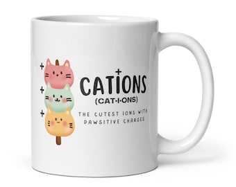 Niedliche Katze Cations Becher, Wissenschaft Chemie Geschenk