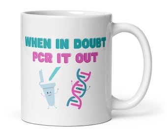 Mug biologie amusante, cadeau PCR, étudiant en sciences, 11 oz