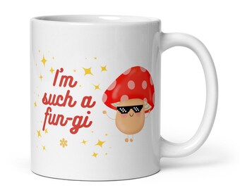 Funny Mushroom Coffee Mug – Biology Science Gift, 11oz