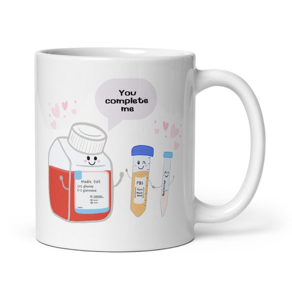 Tasse drôle de science de biologie, cadeau mignon de technique de laboratoire de culture de cellules de tissu, immunologie, scientifique de vie, chercheur de STIM, professeur de sciences, 11 oz