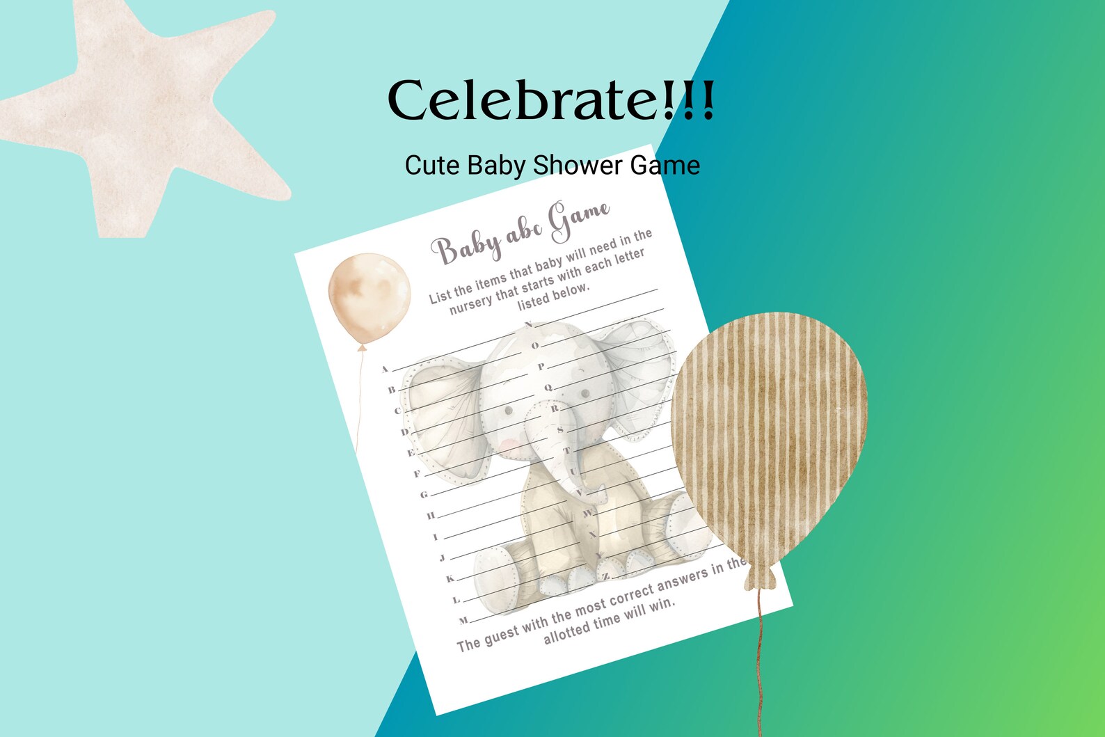 Baby Shower Game, Baby Shower Game, Printable Baby Shower Game, Girl or ...