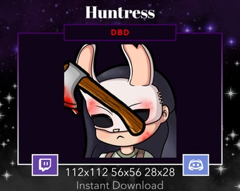 Huntress DBD Animated Emote Axe Throw, Twitch, Discord. Dead By DayLight, Horror, Scary, Stream, Lurk, Lullaby, Music, Jam