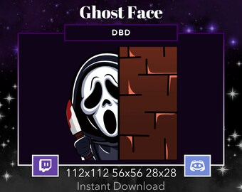 Ghost Face Animated DBD Emote Lurk Twitch, Discord. Dead By DayLight, Scream, Horror, Mask, Scary, Killer, Knife