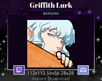 Berserk Griffith Emote Lurk for Twitch, Discord. Anime, Manga