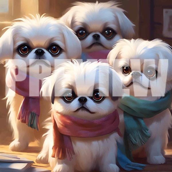 Puppy Quartet: The Snug Scarf Serenade