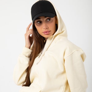Cream Colour Hoodie Etsy UK