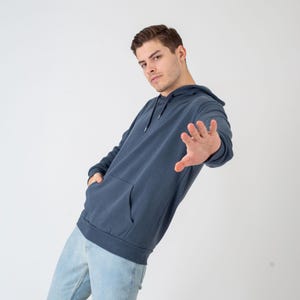 Charcoal Gray Classic Cotton Pullover Hoodie – Unisex Basic Sweatshirt, Comfortable and Stylish For Women and Men Anthracite Hoodies