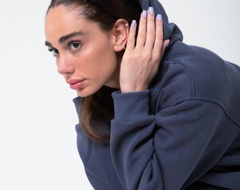 Charcoal Gray Cotton Hoodie – Unisex Cozy Comfort