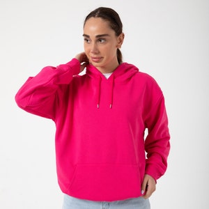 100% Fuchsia Pink Hoodie for Men & Women - Soft, Sustainable, and Stylish Unisex Sweatshirt for Everyday Comfort