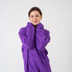 Basic Cotton Purple Hoodie for Men & Women - Soft, Sustainable, and Stylish Unisex Sweatshirt for Everyday Comfort