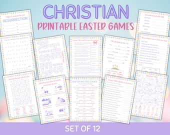 Christian Easter Games: Printable Bible Study Activities (Digital Download)